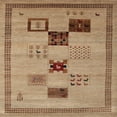 thumbnail image 1 of Ahgly Company Machine Washable Indoor Square Contemporary Light Brown Area Rugs, 3' Square, 1 of 7