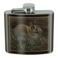 thumbnail image 1 of Backyard Bunny Rabbit Hare Stainless Steel 5oz Hip Drink Kidney Flask, 1 of 4