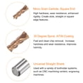 thumbnail image 4 of Uxcell 1mm x 3mm x 4mm x 50mm AlTiN Coated Carbide 4 Flutes Square End Mill Milling Cutter, 4 of 5