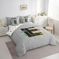 thumbnail image 3 of Manfei Kawaii Toy Race Car 7-Piece Twin Bedding Sets,Colorful Vehicle Theme Bedding Comforter Set,First Letter E Sheet Sets For Kid,Super Cozy Room Decor Reversible, 3 of 8
