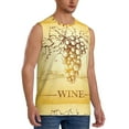 thumbnail image 2 of Bingfone Bunch of Grapes Pattern Men's Tank Tops Workout Sleeveless Tee Shirts Running Beach Tanks for Men-Medium, 2 of 8
