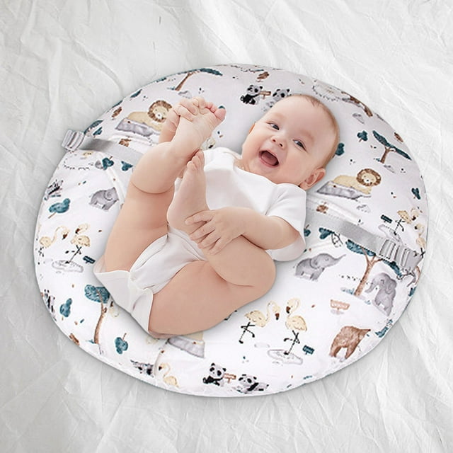 Fiudx Cojín de Lactancia, Diseño Inclinado de 15°, Almohada de Textura Suave, Funda Extraíble, Soporte Multifuncional para Bebé, Alimentación Cómoda, Fácil de Limpiar, Soporte Ergonómico, 1 Juego