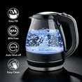 thumbnail image 2 of OVENTE Electric Kettle, 1.5L Borosilicate Glass Countertop Water Heater and Boiler for Coffee or Tea, BPA-Free, Auto Shut-Off, Boil-Dry Protection, Removable and Washable Spout Filter, Black KG83B, 2 of 8