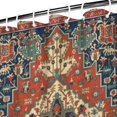 thumbnail image 3 of Red Ethnic Geometric Pattern Shower Curtain 72"x84" ,Bathroom Decorative Shower Curtains Set with 12 Hooks,Modern Waterproof Washable Shower Curtain, 3 of 6