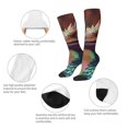 thumbnail image 3 of KLL Rainbow Scales Fantasy Dragon Print Cool Socks Men's Women's Crew Socks Funny Crazy Novelty Stockings, 3 of 6