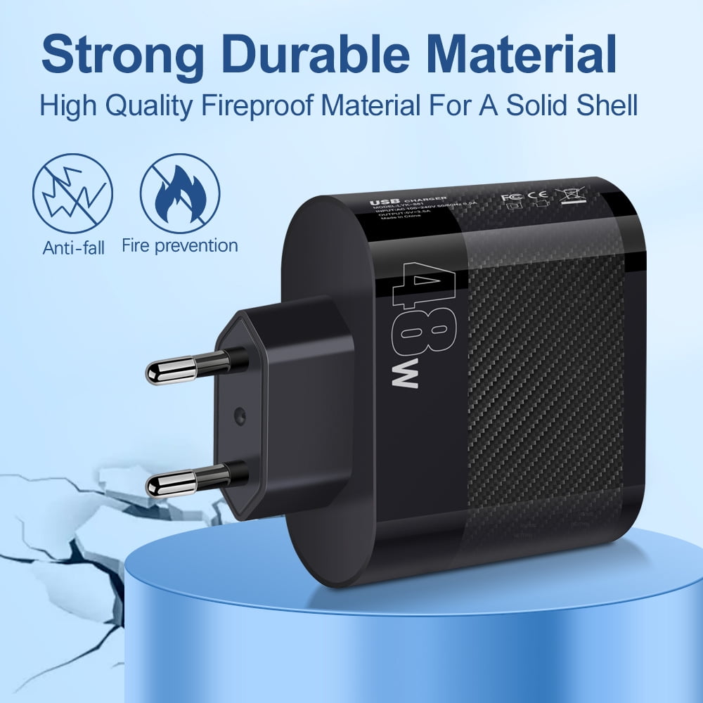 USB Wall Charger 48W 6-Port Fast Charging Block Adapter Plug for Tablet PC Mobile Phone