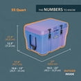 thumbnail image 3 of Lifetime 55 qt Bear-Resistant Camping Cooler, Premium High Performance, Ice Retention, Hard Cooler, 60 Can Capacity, Twilight Fusion (91448), 3 of 15