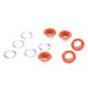 thumbnail image 2 of 500 Sets 8mm Grommet Eyelet Kit Rust Prevention Metal Leather Grommets Kit Eyelets Tool Kit for Repairing Decorating Orange, 2 of 3