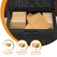 thumbnail image 5 of Uforic 51-Gallon Large Outdoor Resin Package Delivery Storage Box, Waterproof Deck Box for Porch or Curbside, Lockable, Black, 5 of 8