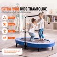thumbnail image 3 of KFFKFF Children's Trampoline, Measuring 56x36 inches for Indoor and Outdoor Use, Collapsible Petite Trampoline with Support Bar, Bouncing Trampoline for Youngsters, 3 of 9