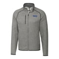 thumbnail image 2 of Men's Cutter & Buck Heather Gray Montana State Bobcats Big & Tall Mainsail Sweater-Knit Full-Zip Jacket, 2 of 3