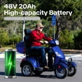 thumbnail image 4 of Arshin Heavy Duty 4 Wheel Mobility Scooters for Seniors & Adults 500lbs Capacity,800W All Terrain Electric Recreational Scooter, 4 of 18