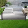 thumbnail image 2 of Privacy Screen Panel, 43.31 x 14.17 Inch Fence Privacy Screen Windscreen Cover Fabric Shade, Outdoor Freestanding 1 Steel Privacy Fence Raise Privacy Panel for Deck Yard Pool Patio Raised Cedar Garden, 2 of 26
