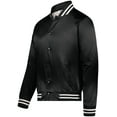 thumbnail image 1 of Augusta Sportswear Womens Augusta Satin Baseball JacketStriped Trim, 2XL, 1 of 2