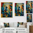 thumbnail image 4 of DESIGN ART Designart "Blue And Green Symmetry In Motion" Modern Geometric Wall Decor 12 in. wide x 20 in. high, 4 of 5