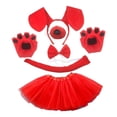 thumbnail image 2 of Bandeau Oreilles de Chien et Longue Queue Accessoires de Cosplay pour Carnaval Danse Halloween Rouge avec Robe, 2 of 9