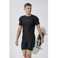 thumbnail image 4 of Mens Compression Padded Shirt Protective T-Shirt Rib Chest Shoulder Protector, 4 of 5