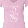 thumbnail image 4 of Inktastic We Will Serve the Lord Bible Verse Women's V-Neck T-Shirt, 4 of 5