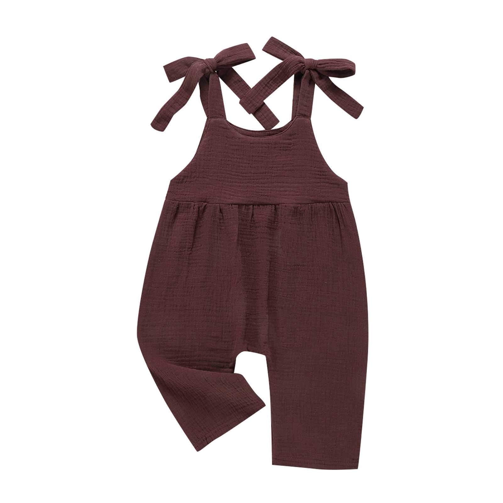 Outfit Baby Boy Girl Onesie Girls Sleeveless Cotton Linen Romper Romper