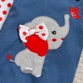 thumbnail image 4 of CAICJ98 Baby Girl Clothes Suspender Jumpsuit Newborn Long Sleeve Ruffled Romper + Cute Cartoon Pants + Headband Fall Winter Outfits Set (Red,3-6 Months), 4 of 6