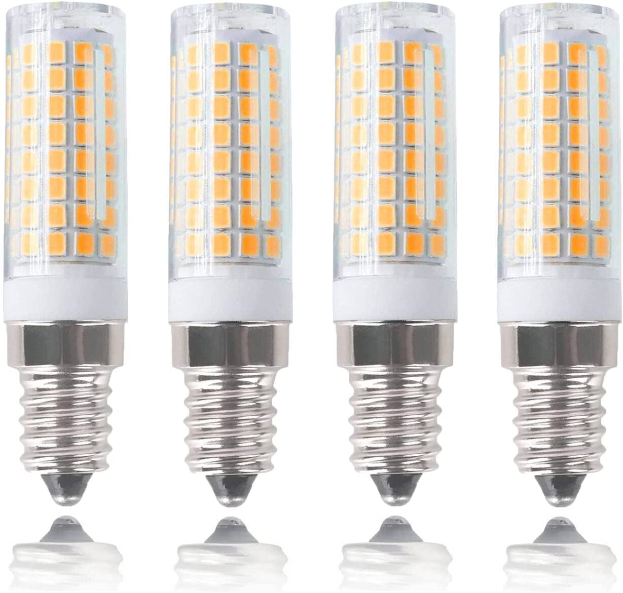 LED Bulb 120V Light Equivalent 75W Incandescent Bulb, Dimmable E14 Base for Cooker Hood Bulbs Turkish lamp Bulb, E14 Socket Light Bulb Warm White 3000K (4 Pack) -