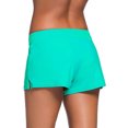 thumbnail image 3 of Pantalones cortos para mujer, estilo simple, con cordón, suaves, transpirables, cintura baja, pantalones cortos de natación para mujer, para playa, surf, verde claro, XL, 3 of 5