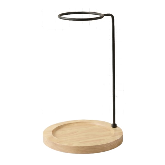 predolo Coffee Dripper Holder Wooden Filter Holder Multipurpose Accessory Reusable Decor Wood Color