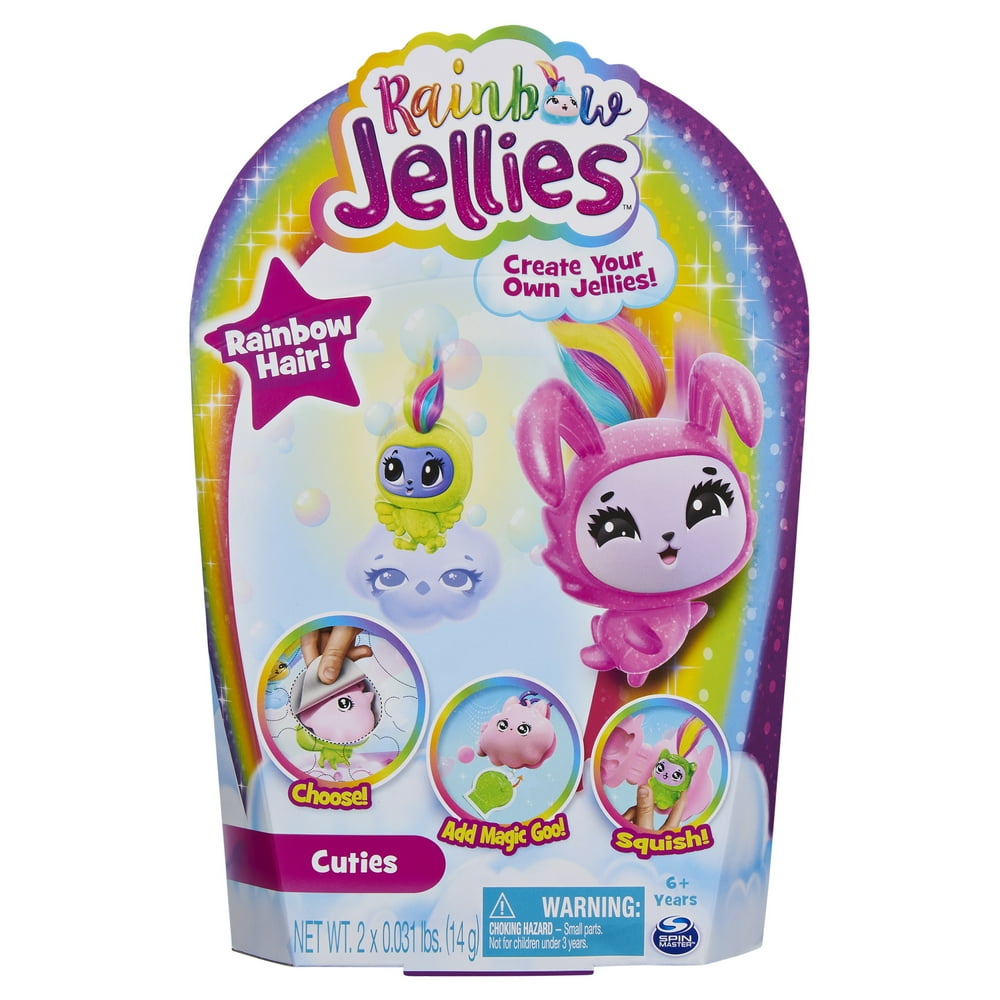 Rainbow Jellies 2Pack, Make Your Own Squishy Characters Kit (Style May