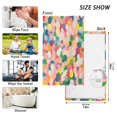 thumbnail image 6 of Yayeee 2 Pack Hand Towels for Bathroom 100% Cotton 16" x 28" Soft Absorbent Kitchen Towel, Pink Colorful Circles, 6 of 7