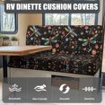 thumbnail image 4 of XYZCANDO Dragonfly Floral RV Dinette Cushions Washable Camper Decor Universal RV Accessories for Inside Furniture Covers Comfortable Couch Cover 2 Cushion Sofa Soft Slipcovers for Loveseat Black, 4 of 7