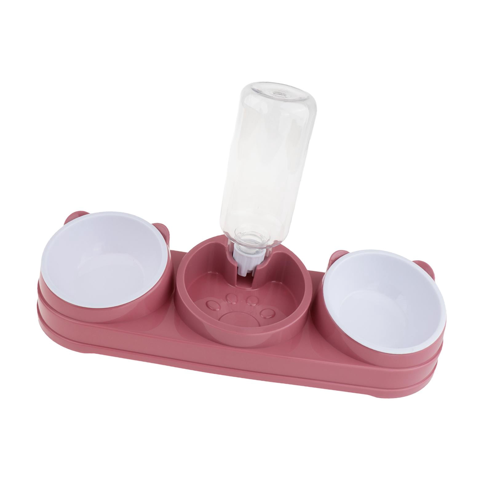 Cat Food Bowl Water Bottle Elevated Design PP Material for Feeding Indoor Kittens and Puppies