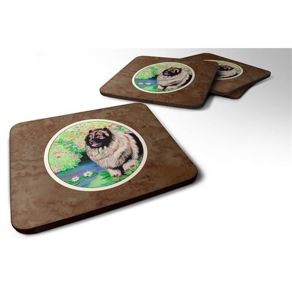 Keeshond Foam Coaster, Set of 4