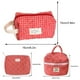 thumbnail image 3 of Bolsa de maquillaje a cuadros de 3 piezas, bolsa de maquillaje de viaje de gran capacidad para mujeres y niñas, 3 of 9