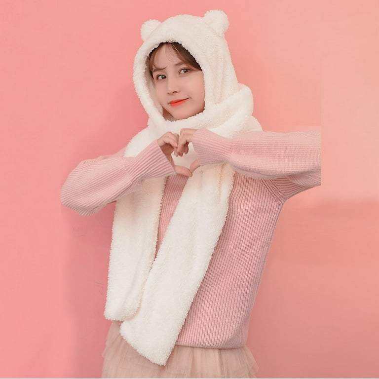 3 In 1 Cute Capybara Hat Scarf Gloves Set Warm Capybara