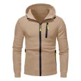 thumbnail image 2 of Vedolay Hoodies Men 2023 Long Sleeve Casual Loose Pullover Shirt Blouse Khaki,3XL, 2 of 5