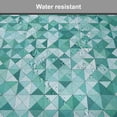 thumbnail image 7 of Teal Chair Seating Cushion Set of 12, Triangle Mosaic with Polygon Shapes with Shadows Effect Illustration Print, Seat Pads for Office with Anti-slip Backing, 16"x16", Teal Green, by Ambesonne, 7 of 7