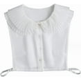 thumbnail image 2 of Womens Detachable Dickey Collar Half Shirt Blouse Collar Fake False Collar Dickies, 2 of 9