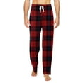 thumbnail image 2 of SnnmBlm Men's Plaid Fleece Pajama Pant,S-3XL Red, 2 of 8