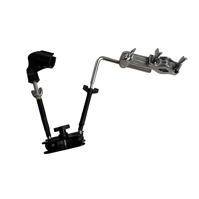 Soporte para platillos de batería, soporte para micrófono, clip para micrófono, abrazadera para batería, para instalar, resistente, barra de bola gira