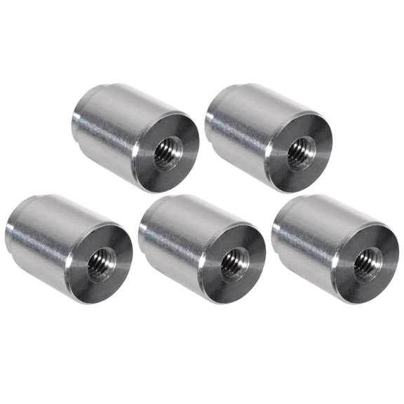 ICT Billet 5pc Aluminum M6-1.0mm Weld On Bung Female LS LS1 Oil Pressure Sensor Metric 6mm Weldable Threaded Port Designed & Manufactured in The USA FM0610BUNG-5