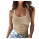 thumbnail image 1 of Top sin mangas con volantes para mujer - Poliéster y spandex, diseño con tirantes y vuelo, tallas grandes, adecuado para uso informal/diario, 1 of 3