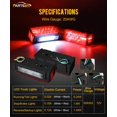 thumbnail image 4 of Partsam 12V LED Low Profile Waterproof Rectangular Trailer Light Kit, Waterproof LED Combination Trailer Tail Light Kit Stop Brake License, 4 of 7