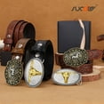 thumbnail image 6 of SUOSDEY Kids Western Belt for Boys Girls Genuine Leather Cowboy Cowgirl Belts with Detachable Buckle for Jeans Western Gifts, 6 of 7