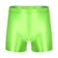 thumbnail image 4 of MSemis Men's Swim Trunks Elastic Nylon Underwear High Waist Swim Shorts Swimming Trunk Fluorescent Green L, 4 of 5