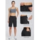 thumbnail image 5 of Baleaf Bermudas De 10.0 In Para Mujer, Pantalones Cortos Largos De Algodón, Informales, De Verano, Hasta La Rodilla, Pantalones Cortos De Ejercicio Para Caminar Con Bolsillos, Negro S, 5 of 5