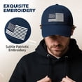 thumbnail image 3 of American Trends Baseball Cap for Men USA Flag Embroidered Baseball Hat Adjustable Golf Hat UV Protection Dark Grey, 3 of 7
