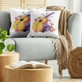 thumbnail image 5 of Ambesonne Music Throw Pillow Cover 2 Pack, Guitarist Performing, 18", Mustard and Multicolor, 5 of 7