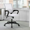 thumbnail image 6 of YRLLENSDAN Mesh Office Chair, Home Office Desk Chairs with Wheels and Arms Computer Chair Rolling Chair for Adults, White, 6 of 7