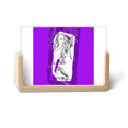 thumbnail image 1 of Purple Plump Long Hair Woman Photo Wooden Photo Frame Tabletop Display, 1 of 3