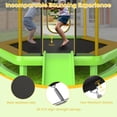 thumbnail image 2 of Vicamelia 7FT Kids Recreational Trampoline with Ladder & Slide Ocean Ball Indoor Outdoor Kids Gifts for Boys and Girls, Green, 2 of 9